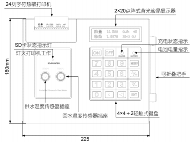 超声波冷热量表(带打印)(图2) 超声波冷热量表(带打印)(图2)